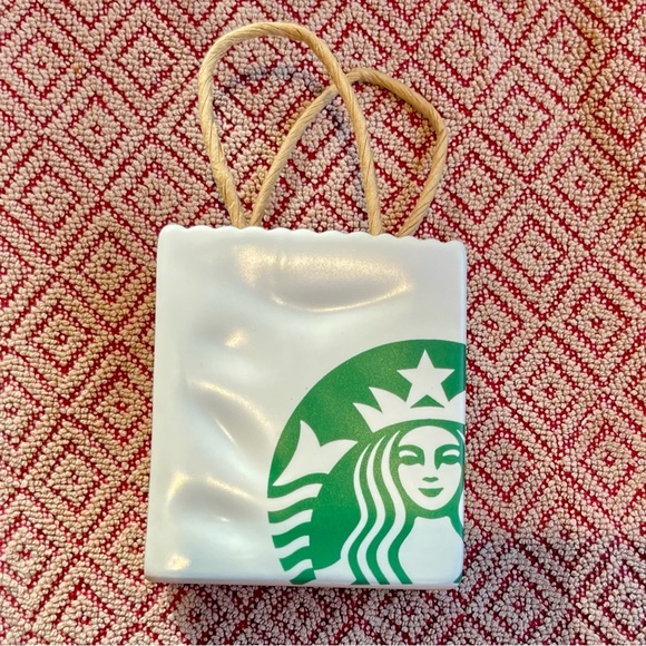 Starbucks Handbags - Retired Starbucks White ceramic gift card holder mini bag